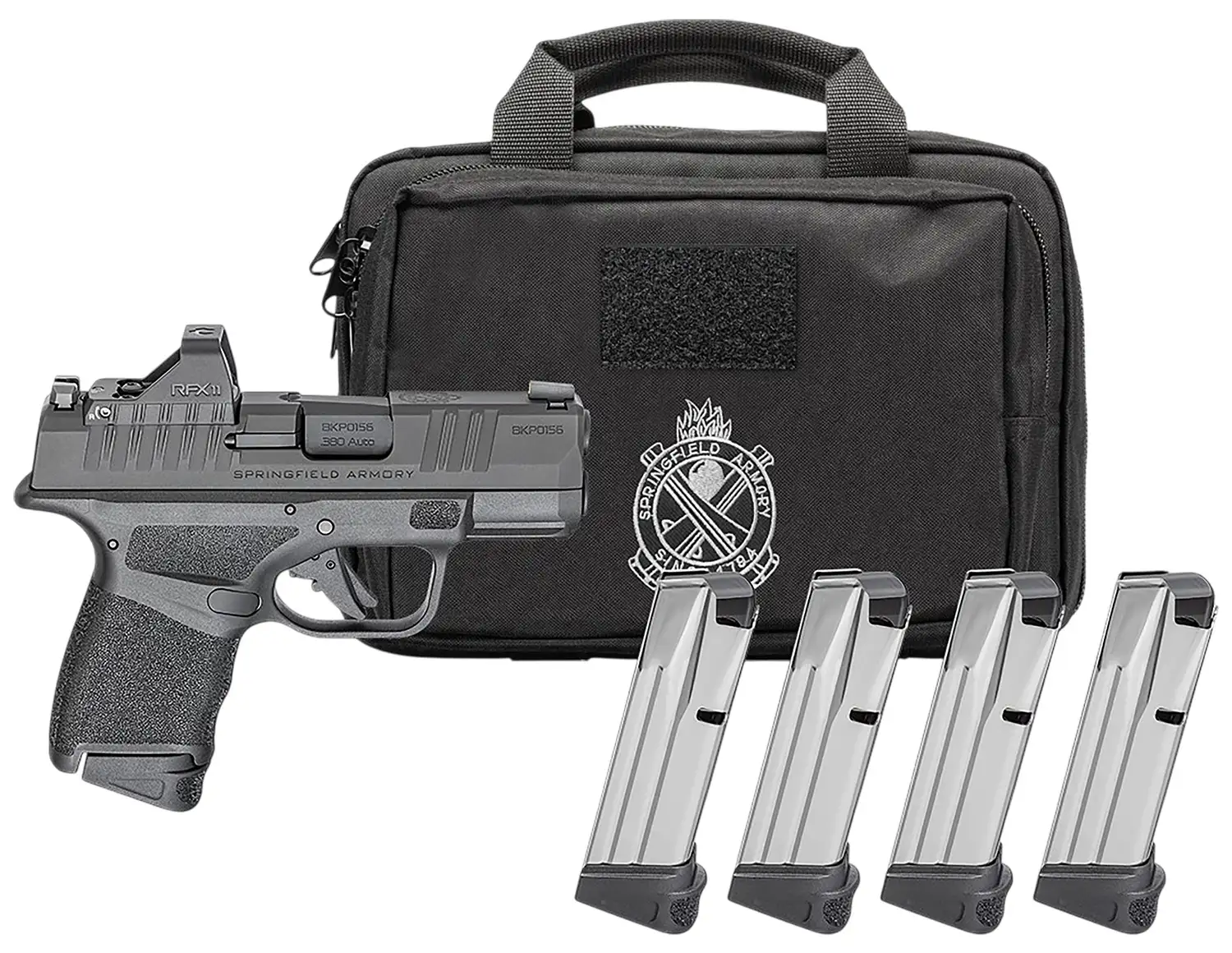 SPRINGFIELD ARMORY HELLCAT OSP 9MM PISTOL U DOT GEAR PAC VIRIDIAN RFX11,BAG, 4 MAGS
